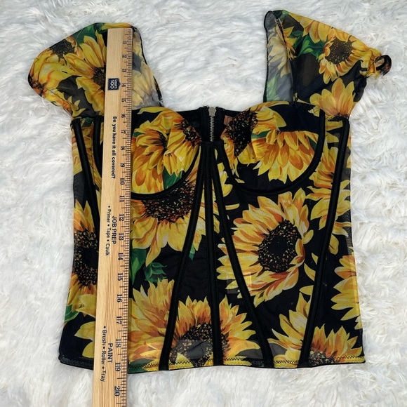 Jo Park | Sunflower Mesh Bustier Corset Top - Picture 6 of 7